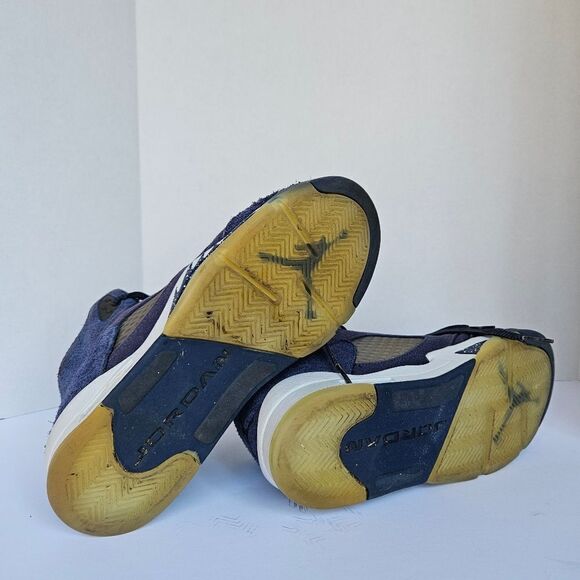 Nike Air Jordan 5 Retro SE Midnight Navy Blue Georgetown Grey size 7 Y - Picture 7 of 9